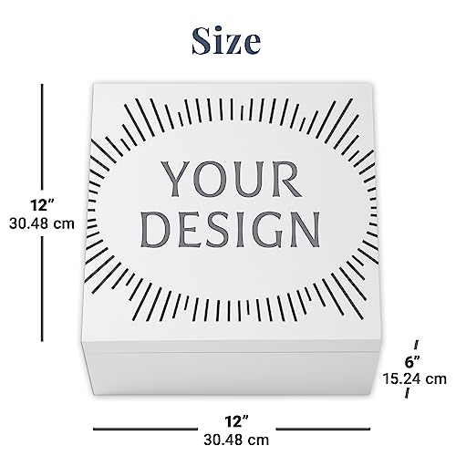 Let's Make Memories Personalized First Birthday Time Capsule - Baby Keepsake Box - Child's Memory Box - Sturdy Wood Composite - 12" Lx12 Wx6 H - First Birthday - color: First Birthday