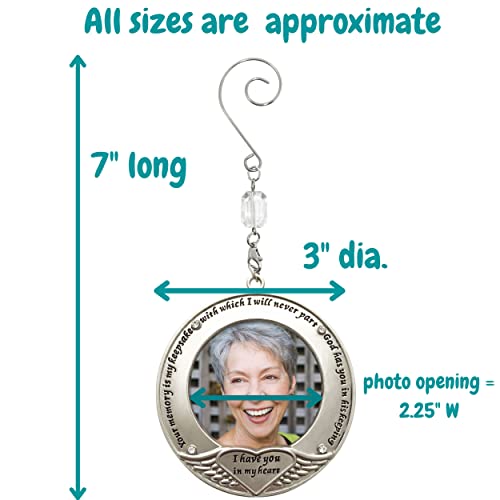 Memorial Photo Christmas Ornament – I Thought of You with Love Today Bereavement Ornament – in Loving Memory Picture Keepsake for Loss of Loved One – Gift with Storage Bag – Custom Photo Option – 3" - size: 1 Non-Customized