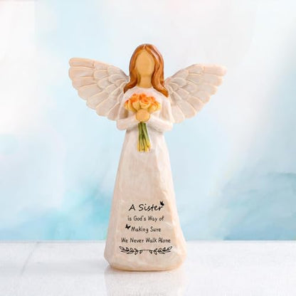 Sister Gifts, 5.5" Resin Angel Figurine - Meaningful Sister Birthday Gifts - color: Sister Gifts