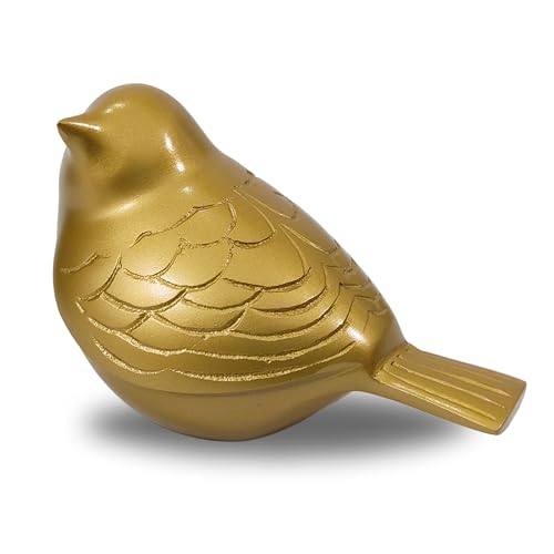 Bird Urn Small Keepsake Cremation Urn for Human or Pet Ashes, Premium Quality Memorial for Beloved Pets & Loved Ones, Durable Solid Design for Women (Golden, Small, Solid) - color: Golden