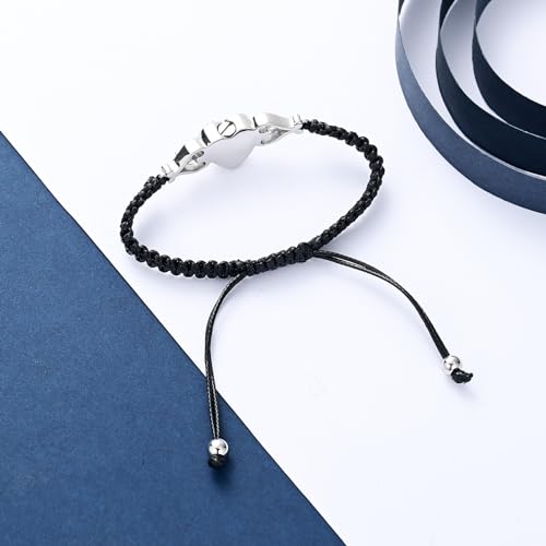 constantlife Double Heart Cremation Bracelet for Ashes for Women Stainless Steel Pendant Urn Memorial Jewelry Loved Ones Human Pet Funeral Keepsake Gift - color: Sunflower-Silver+Gold