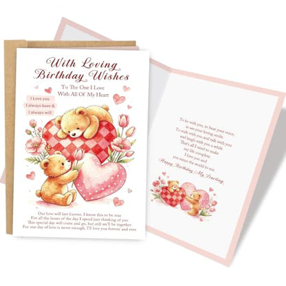 Romantic Birthday Card for Boyfriend Girlfriend Wife Husband, Loving Birthday Card for Loved One, Cute Beer Bday Cards for Him Her - color: The One I Love Birthday