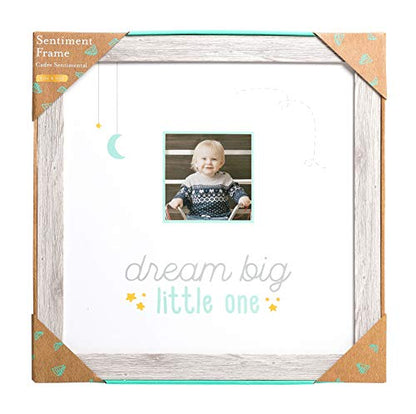 Kate & Milo Dream Big Wall Art Rustic Wood Frame, Woodland Nursery Décor - style: Dream Big