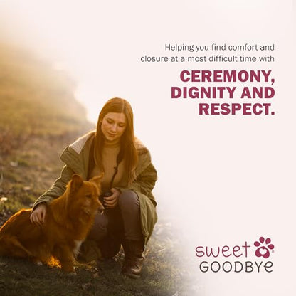 Sweet Goodbye Cocoon Pet Burial & Cremation Kit (Small, Aqua) | Premium Wool Pet Casket & Ceremony Kit for Cats & Dogs | Farewell Your Pet with Love - color: Aqua, size: Small