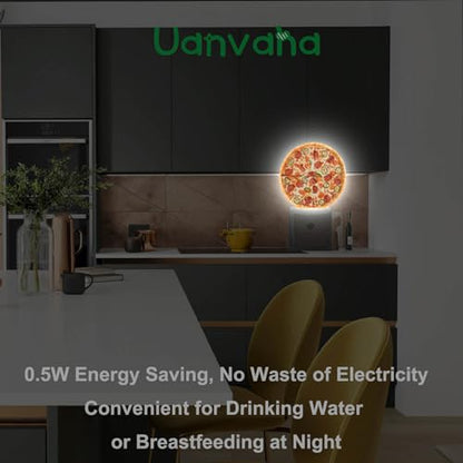 Pizza Night Light Fast Food Sausage Pizza Cheese Plug-in Night Lights with Dusk-to-Dawn Sensor for Bedroom, Bathroom and Living Room 0.5W Sleep Friendly for Women/Girls/Boys Gift - color: Pizza Fast Food