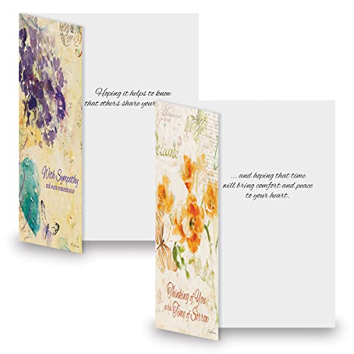 Current Peace Sympathy Cards with Envelopes- Set of 8 Assortment (4 Designs), Large 5" x 7", Condolences Cards, Sentiments Inside, White Envelopes - color: Peace
