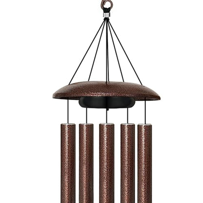 Memorial Wind Chime – 48 Inch Deep Tone Sympathy Wind Chime for Loss of Loved One – Antique Bronze Flower Design – Premium Outdoor Garden & Patio Remembrance Gift
