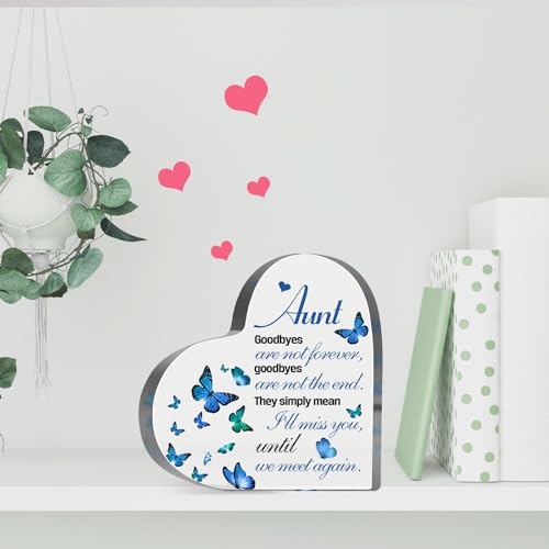 Sympathy Gifts for Loss of Loved One, Memorial Gifts for Loss of Auntie, In Memory of Aunt Plaque, Bereavement Condolences Grief Gifts, Funeral Remembrance Decor Ornament Sign - style: Aunt