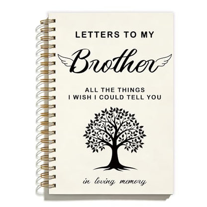FTKBGHY Memorial Gifts for Loss of Brother Grief Journal Notebook, Sympathy Notebooks Gifts for Loss of Loved One, Bereavement Gift, Letters to My Brother Journal, 5.5x8.3 Inch - color: Colour-5