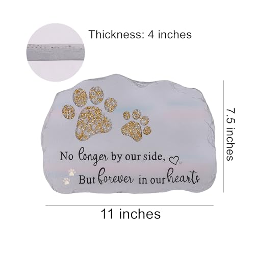 Pet Memorial Stone for Dogs Cats, Rainbow Bridge Dog Memorial Stone for Remembrance Dog Passing Away Sympathy Gifts