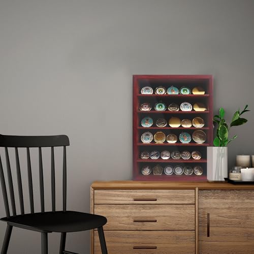 12x16 Wooden Shadow Box Frame with Removable Shelves Deep Display Case for Military Medals Keepsakes Cherry - color: Cherry, size: 12x16