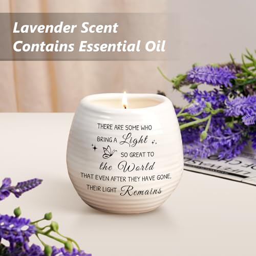 Sympathy Gifts 10 Oz Memory Candle for Loss of Loved One - color: Their Light Remains