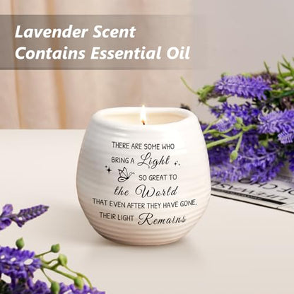 Sympathy Gifts 10 Oz Memory Candle for Loss of Loved One - color: Their Light Remains