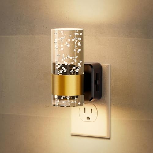 JandCase Night Light, Night Lights Plug into Wall, 3000K Dimmable LED - color: Gold-3000K, size: 1 Pack