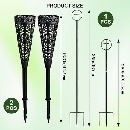 Cemetery Wreath Stand & Vase-38" Adjustable Metal Gravestone Wreath Holder | Christmas Wreath Hanger, Cross 3 Pronged Decor, Grave Headstone Flower Holder for Memorial Day Graveside Decor - size: 1pcs Wreath Holders+2pcs Cemetery Vase