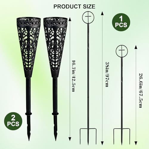 Cemetery Wreath Stand & Vase-38" Adjustable Metal Gravestone Wreath Holder - size: 1pcs Wreath Holders+2pcs Cemetery Vase