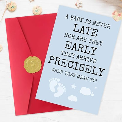 IDU New Baby Card, Baby Shower Card, Pregnancy Encouragement Cards, Newborn Congratulations Cards Gifts for Expecting Mom Parents Friend Sister Daughter - style: ZN396