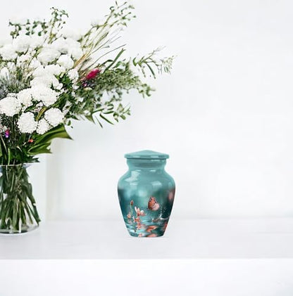 Butterfly Keepsake Urn - Small Funeral Urns - Adult Cremation Urns - Urns for Human Ashes Adult Female Mom - Cremation Memorial - Ash Holders for Human Ashes (3 INCH Pack of 2) - size: #3 (Set of 2)