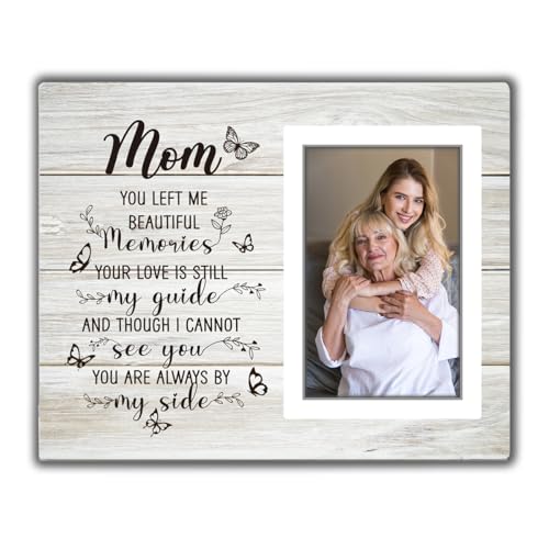 Memorial Photo Frame for Loss of Mother, Sympathy Gift for Mom, Bereavement Gift, Fits 4x6 In Photo