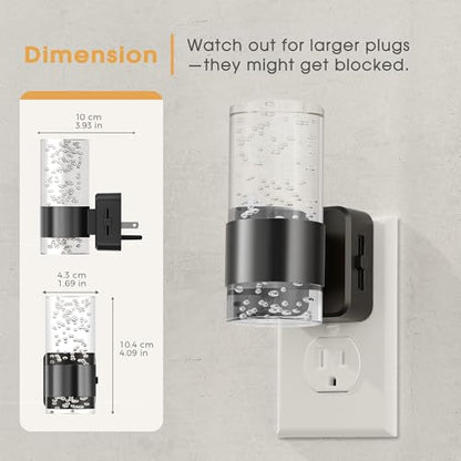 Night Light, Dimmable Night Lights Plug into Wall | LED Night Light, 0-100 LM Adjustable Brightness, 3000K Automatic Plug in Night Lights, Dusk to Dawn Sensor, Hallway Bathroom - color: White, size: 2 Pack