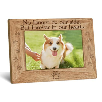 Memorial Picture Frame 4x6, Pet Memorial Frame, Wooden Photo Frame with Wooden Stand, Gifts for Pet Lovers, Home Office Tabletop Display Decorations - A13 - style: Pet Memorial