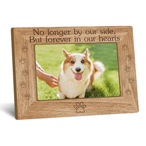 Memorial Picture Frame 4x6, Pet Memorial Frame, Wooden Photo Frame with Wooden Stand, Gifts for Pet Lovers, Home Office Tabletop Display Decorations - A13 - style: Pet Memorial