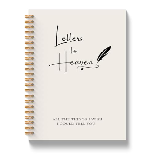 JLLBF Memorial Gifts Spiral Notebook, Grief Journal Notebooks for Loss of Women Men, Sympathy Gifts for Loss of Loved One, Letters to Heaven Journal Notebook, 5.5x8.3 Inch - color: Letters To Heaven