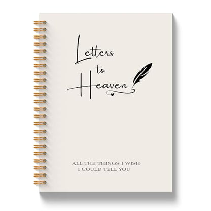 JLLBF Memorial Gifts Spiral Notebook, Grief Journal Notebooks for Loss of Women Men, Sympathy Gifts for Loss of Loved One, Letters to Heaven Journal Notebook, 5.5x8.3 Inch - color: Letters To Heaven