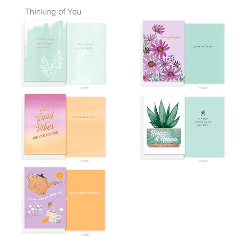 American Greetings 15-Count Thinking of You Card Bundle with Envelopes- Get Well, Support, Friendship, and Sympathy