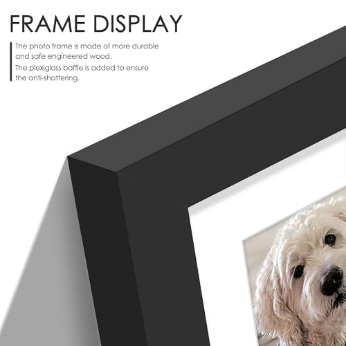 DUENPY 8x14 Multi Size Collage Frame Photo Display Black - color: Black, size: 8x14（4x6+5x7 opening）