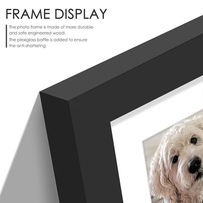 DUENPY 8x14 Multi Size Collage Frame Photo Display Black - color: Black, size: 8x14（4x6+5x7 opening）