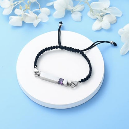 Harbeingt Adjustable Urn Bracelet for Ashes for Women Cremation Jewelry - color: Purple