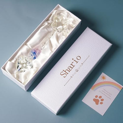 Shario Dog Memorial Gifts for Loss of Dog, Pet Memorial Gifts for Dogs, Crystal Suncatcher, Pet Loss Sympathy Gift
