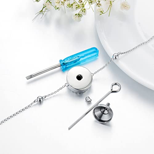 Butterfly/Sunflower/Red Cardinal/Hummingbird Cremation Jewelry 925 Sterling Silver Urn Bracelet Ashes Keepsake Hair Memorial Always in My Heart Locket for Women Mom - style: Hummingbird