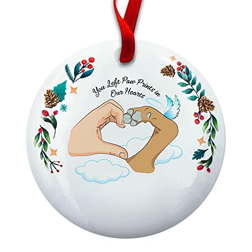 Personalized Loss Dog Cat Memorial Christmas Ornament, Pet Remembrance Ornaments - color: Pet