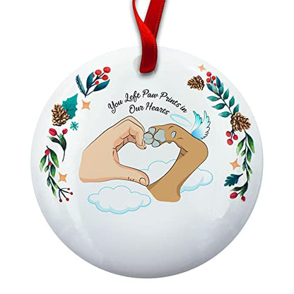 Personalized Loss Dog Cat Memorial Christmas Ornament, Pet Remembrance Ornaments - color: Pet