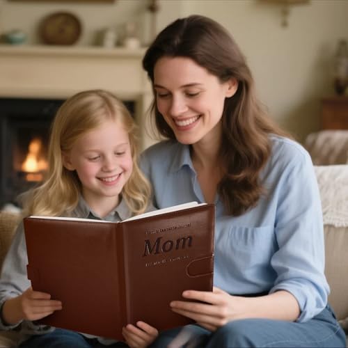 Artmag Mom's Life Story Journal with 250+ Prompt Questions, Family Keepsake Book Leather Cover for Mom to Share Her Memories for Birthday Mother's Day Christmas (Brown) - style: Mom's Life Story Journal （Brown）