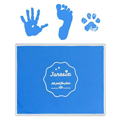 Ink Pad, 5x4'' Washable Non-Toxic Ink Stamp Pad for Baby Footprint Handprint, Sky Blue - color: Sky Blue