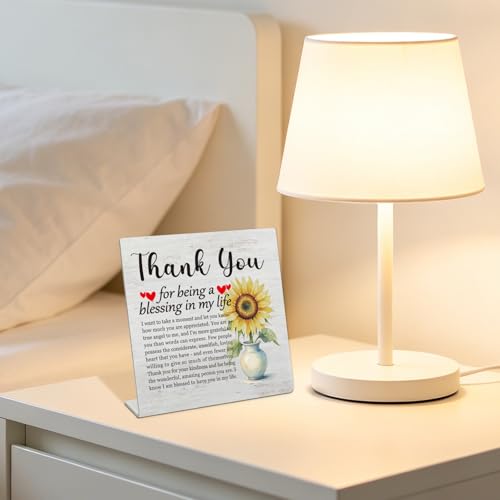 Stainless Steel Desk Plaque with Sunflower Design, Thoughtful Thank You Gift for Husband, Wife, Blessing Gratitude Gift for Boyfriend, Girlfriend, Motivational Desk Decor for Home HDESK19 - style: Husband, Wife