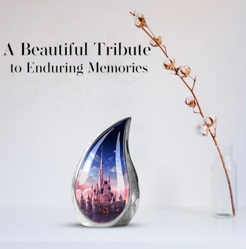 Dream Castle in The Sky - Cremation Urn for Adults - Small Urn 3 Inch | Pack of 4 - Cremation Urns for Human Ashes Adult Man & Female - Keepsake Urns for Ashes - Funeral Urn - Decorative Urn - size: Keepsake-4