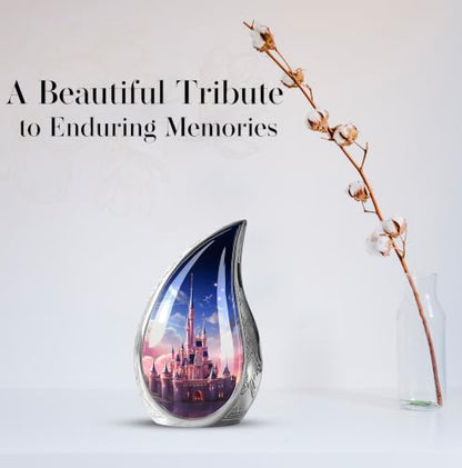 Dream Castle in The Sky - Cremation Urn for Adults - Small Urn 3 Inch | Pack of 4 - Cremation Urns for Human Ashes Adult Man & Female - Keepsake Urns for Ashes - Funeral Urn - Decorative Urn - size: Keepsake-4