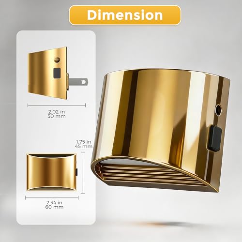 L LOHAS LED Night Lights Plug into Wall, Dimmable Night Light 2 Pack | Plug in Night Light with 3 Level Brightness, 3000K Soft White, Gold Housing - color: Gold