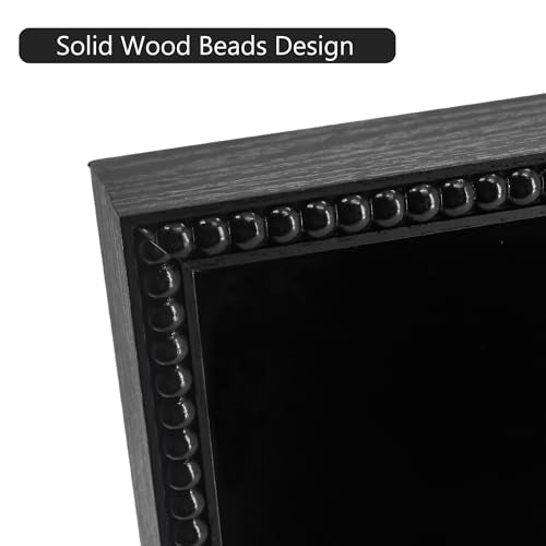 FramePro Large Shadow Box Black 13x16 Front Open with Hinge Beaded Designed Display Case with Linen Back, Graduation Cap and Gown Picture Keepsake Memory Box - color: Black, size: 13x16
