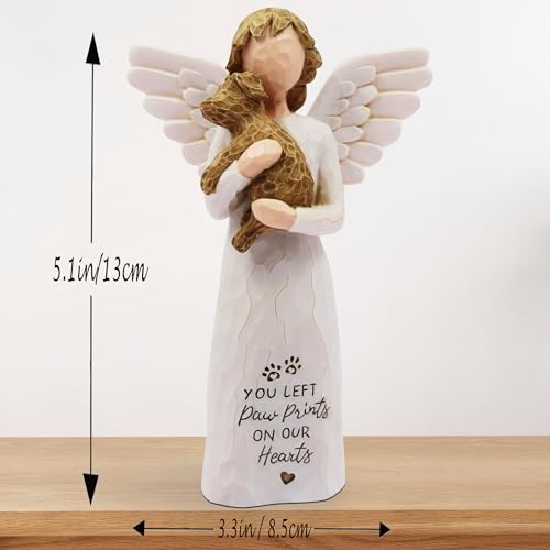 BORLESTA Memorial Gifts Angel - Sympathy Gifts for Loss of Loved One, Dog Memorial Gifts for Loss of Dog, Dog Passing Away Gifts - Dog Angel Figurines