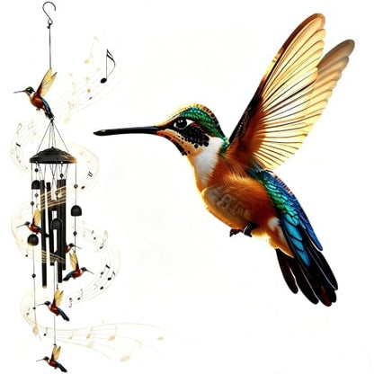 Wind Chimes for Outside, Hummingbird Garden Windchimes Memorial Windchimes - color: Hummingbird Wind Chimes
