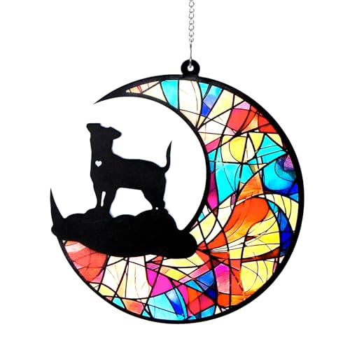 DeerZone Dog Memorial Suncatcher,Pet Sympathy Gifts for Loss of Dog,DIY Ornament | Acrylic Resin,Window Hanging, Sympathy Card Included,Personalized Dog Pass Away Gifts with Name Date for Pet Lovers - color: Dog-Colorful