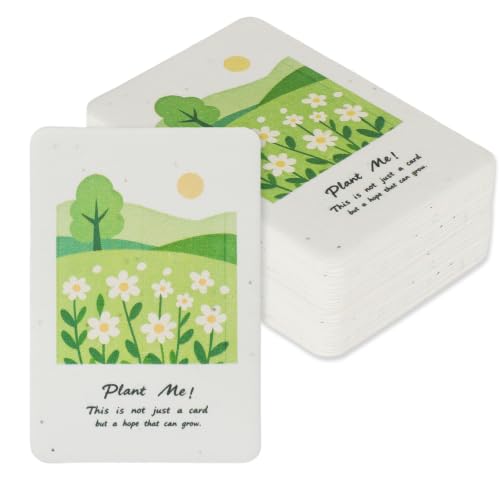 nulala 20Pack Mini Handmade Seed Paper Card (2.36" x 3.54"), Eco-Friendly with Wildflower Seeds,Unique Guest Card for Wedding Favors, Bridal Shower,Gift Box Wrapping,Celebration of Life - size: P30-4