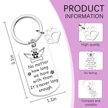 Pet Memorial Keychain Sympathy Gift for Loss Of Dog | Dog Memorial Keychain Bereavement Gifts for Loss Of Pet