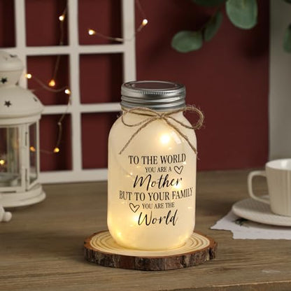 Maracco Meaningful Gifts for Mom from Daughter and Son, 30oz Large Mason Jar Night Lights for Mom, Thank You Mama, Birthday Gifts for Mother, I Love You Mama Gift - color: mother
