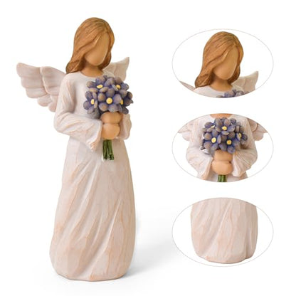 Lnrkai Forget Me Not Angel Figurines, Miscarriage Gifts for Mothers - style: Forget-Me-Not